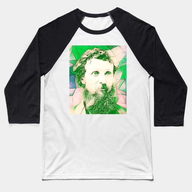 John Muir Green Portrait | John Muir Artwork 7 Baseball T-Shirt by JustLit